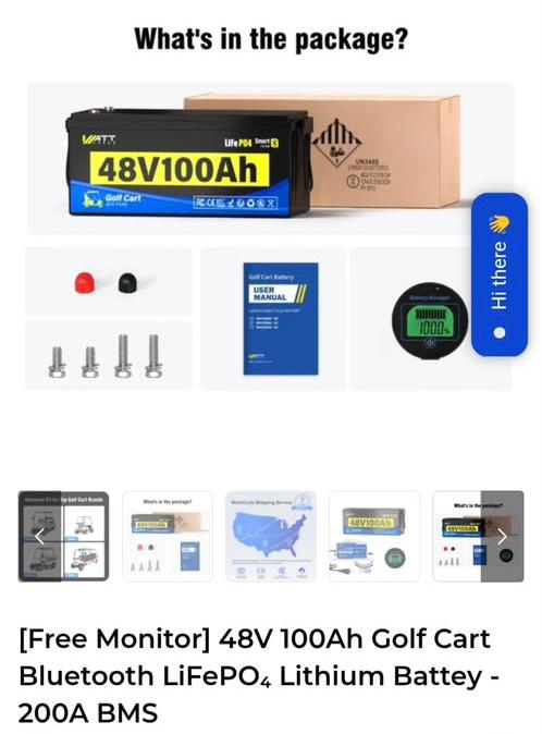 Batería WATT de 4800wh 48v 100AaH de WATT