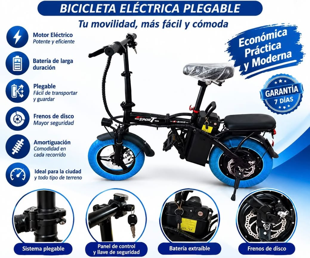 Bicicleta eléctrica plegable E Bike Sport