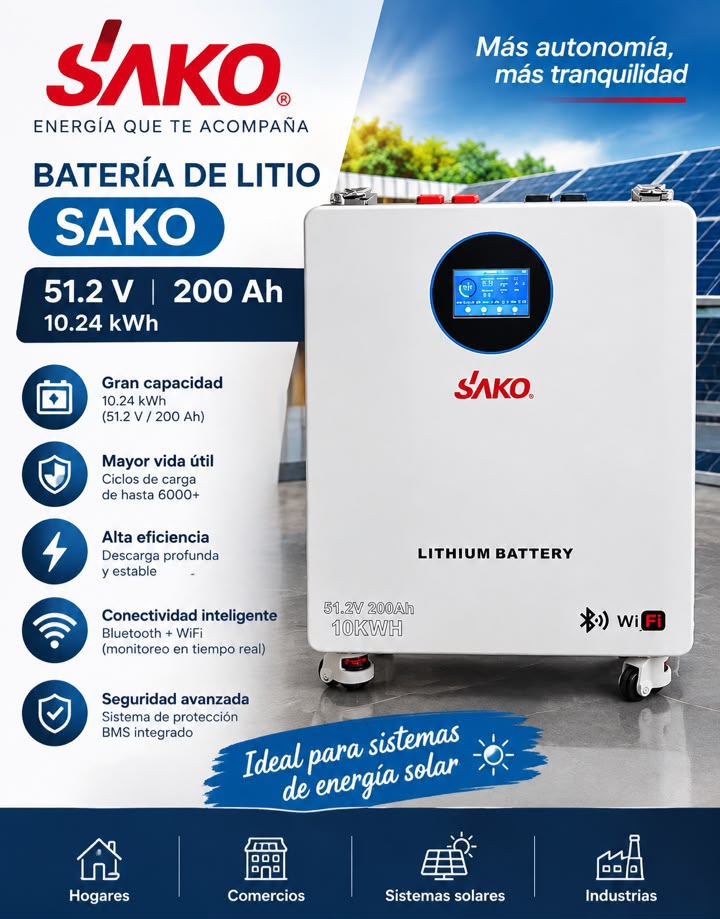 Batería SAKO de 10KWH de SAKO