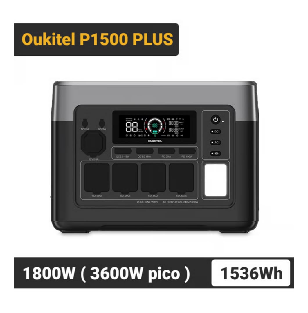 OUKITEL P1500PLUS Con 1536Wh de OUKITEL